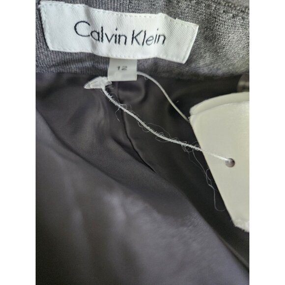 NWT CALVIN KLEIN WOMEN'S THE MADISON SLIM LEG GREY PANTS TROUSERS - Picture 7 of 8